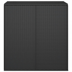 Skrzynia na poduszki ogrodowe rattan PE 100x49x103,5 cm, czarna