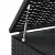 Skrzynia na poduszki ogrodowe rattan PE 100x49x103,5 cm, czarna