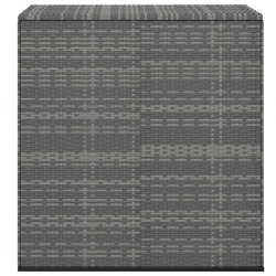 Skrzynia na poduszki ogrodowe, rattan PE, 100x49x103,5cm, szara