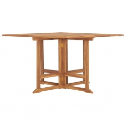 Składany stół ogrodowy, 110x110x75 cm, lite drewno tekowe