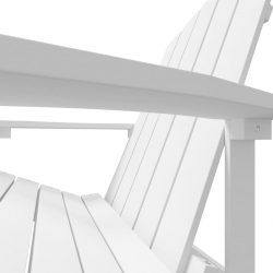 Krzesło ogrodowe Adirondack, HDPE, białe