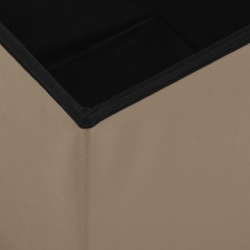 Składany stołek ze schowkiem, kolor cappuccino, PVC
