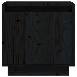 Szafki nocne, 2 szt., czarne, 40x30x40 cm, lite drewno sosnowe