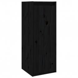 Szafki ścienne, 2 szt., czarne, 30x30x80 cm, drewno sosnowe