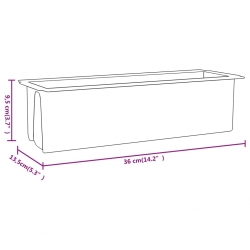 Doniczki do palet, 12 szt., szare, 36x13,5x9,5 cm, PP