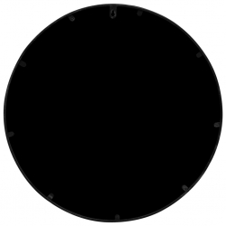 Lustro ogrodowe, czarne, 40x3 cm, okrągła żelazna rama
