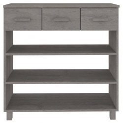 Stolik konsolowy, jasnoszary, 90x35x90 cm, lite drewno sosnowe