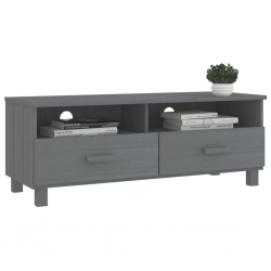 Szafka pod TV, ciemnoszara, 106x40x40 cm, lite drewno sosnowe