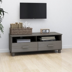 Szafka pod TV, jasnoszara, 106x40x40 cm, lite drewno sosnowe