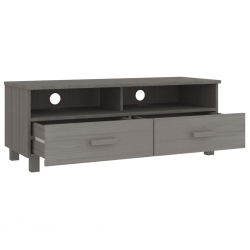 Szafka pod TV, jasnoszara, 106x40x40 cm, lite drewno sosnowe