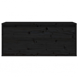Szafka ścienna, czarna, 80x30x35 cm, lite drewno sosnowe