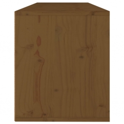Szafka ścienna, miodowy brąz 100x30x35 cm, lite drewno sosnowe
