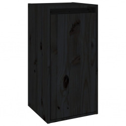 Szafka ścienna, czarna, 30x30x60 cm, lite drewno sosnowe