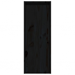 Szafka ścienna, czarna, 30x30x80 cm, lite drewno sosnowe