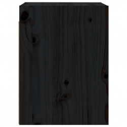 Szafka ścienna, czarna, 30x30x40 cm, lite drewno sosnowe
