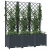Donica ogrodowa z kratką, ciemnoszara, 120x40x136 cm, PP