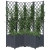 Donica ogrodowa z kratką, ciemnoszara, 80x80x136 cm, PP