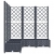 Donica ogrodowa z kratką, ciemnoszara, 120x120x121,5 cm, PP