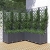 Donica ogrodowa z kratką, ciemnoszara, 120x120x136 cm, PP