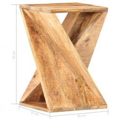 Stolik boczny, 35 x 35 x 55 cm, lite drewno mango