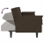 2-osobowa kanapa z 2 poduszkami, ciemnobrązowa, obita tkaniną