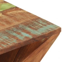 Stolik pomocniczy, 35x35x55 cm, lite drewno odzyskane