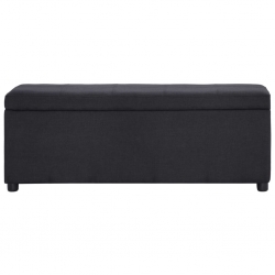 Ławka ze schowkiem, 116 cm, black, poliester