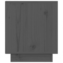 Szafka nocna, szara, 40x34x40 cm, lite drewno sosnowe