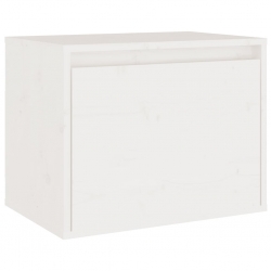 Szafki pod TV, 5 szt., białe, lite drewno sosnowe