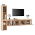 Szafki pod TV, 4 szt., lite drewno sosnowe