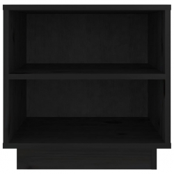 Szafki nocne, 2 szt., czarne, 40x34x40 cm, lite drewno sosnowe