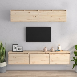 Szafki pod TV, 5 szt., lite drewno sosnowe