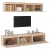 Szafki pod TV, 5 szt., lite drewno sosnowe