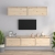 Szafki pod TV, 5 szt., lite drewno sosnowe