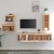 Szafki pod TV, 5 szt., lite drewno sosnowe
