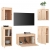 Szafki pod TV, 5 szt., lite drewno sosnowe