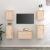 Szafki pod TV, 5 szt., lite drewno sosnowe