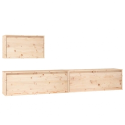 Szafki pod TV, 3 szt., lite drewno sosnowe