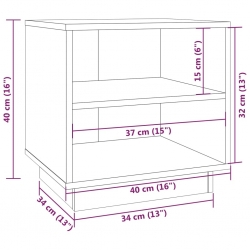 Szafki nocne, 2 szt., 40x34x40 cm, lite drewno sosnowe