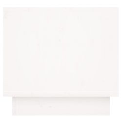 Szafki nocne, 2 szt., białe, 35x34x32 cm, lite drewno sosnowe