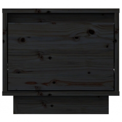 Szafki nocne, 2 szt., czarne, 35x34x32 cm, lite drewno sosnowe