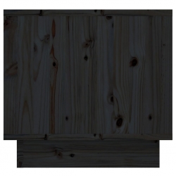 Szafki nocne, 2 szt., czarne, 35x34x32 cm, lite drewno sosnowe
