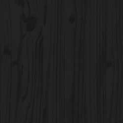 Szafka ścienna, czarna, 60x30x35 cm, lite drewno sosnowe