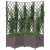 Donica ogrodowa z kratką, brązowa, 80x80x136 cm, PP