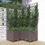 Donica ogrodowa z kratką, brązowa, 80x80x136 cm, PP