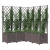 Donica ogrodowa z kratką, brązowa, 120x120x136 cm, PP