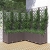 Donica ogrodowa z kratką, brązowa, 120x120x136 cm, PP