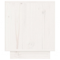 Szafka nocna, biała, 40x34x40 cm, lite drewno sosnowe