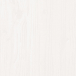 Szafka nocna, biała, 40x34x40 cm, lite drewno sosnowe