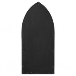 Lustro do wnętrz, czarne, 100x45 cm, żelazne